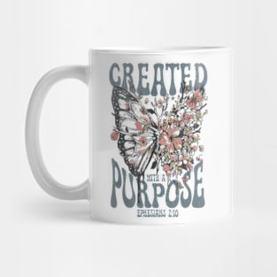 Created With A Purpose Butterfly Floral Vintage Mug